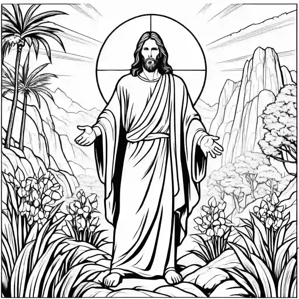 Resurrection of Jesus coloring pages